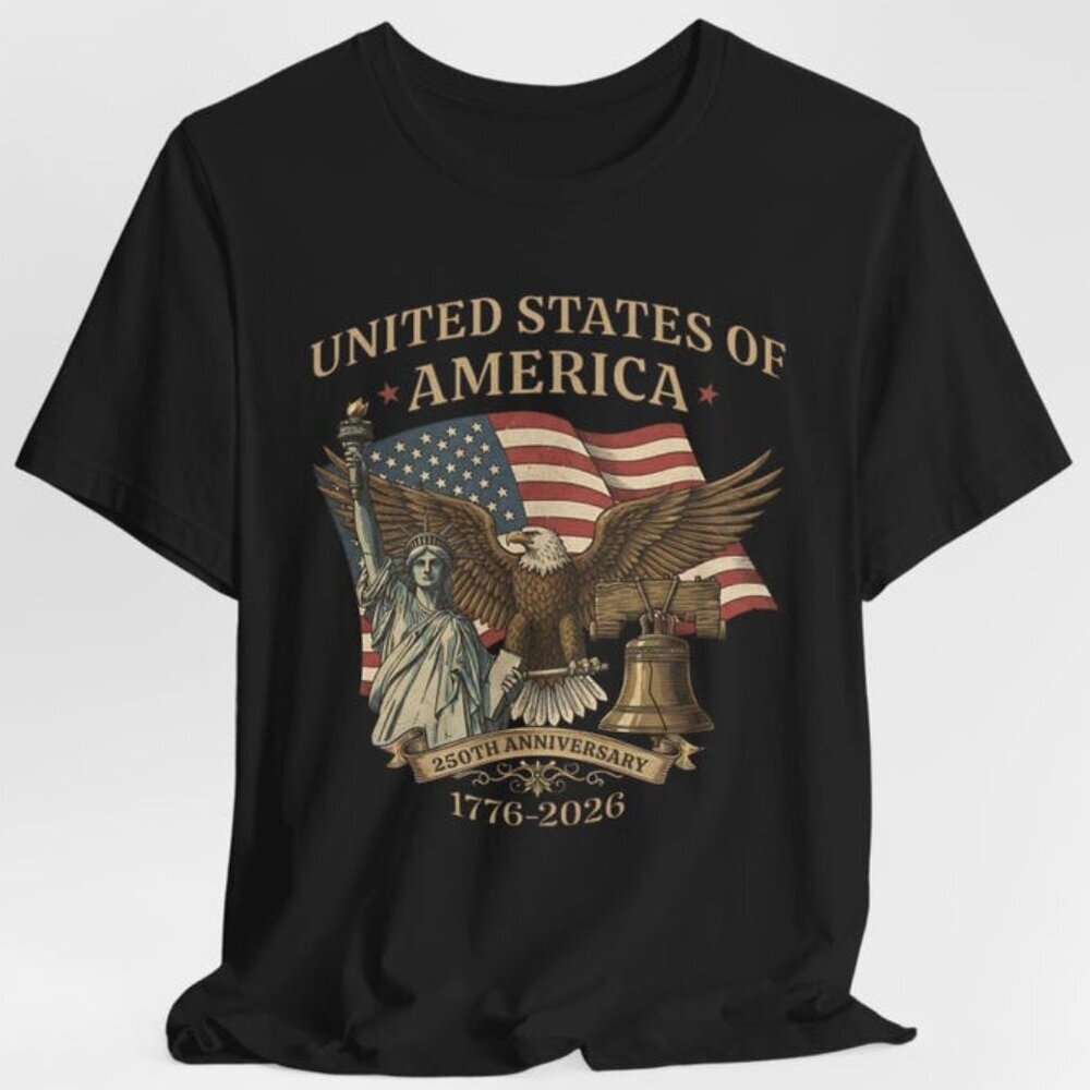 USA 250th Anniversary Shirt, Vintage American Birthday Tee, USA Independ T-Shirt